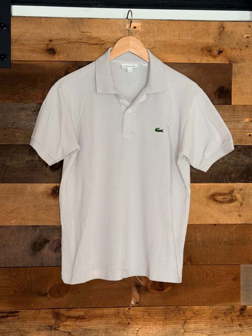 Lacoste Classic Fit Polo Shirt Size US S Grey Cotton